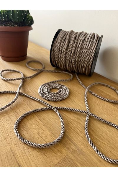 myrope Twisted Cord 50 Meters Rope Rope 6 Mm Color Dark Mink Color