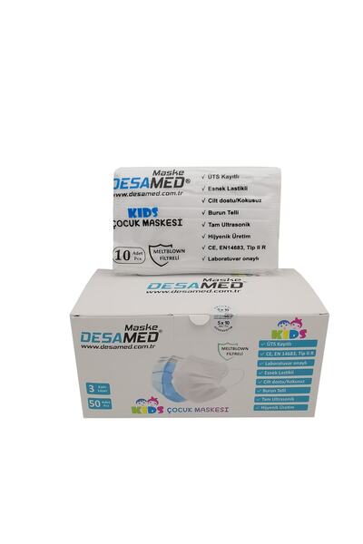 Desamed Maske 3 Katlı Meltblown Filtreli 50 Adet