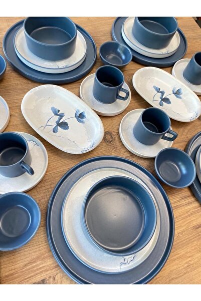 Keramika Matmavi Yemek Kahvaltı Takımı 37 Parça 6 Kişilik