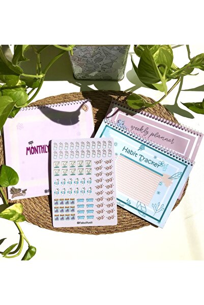 Handmade 3’lü Okula Hazırlık,defterler,aylık Planlayıcı,haftalık Planlayıcı, ...