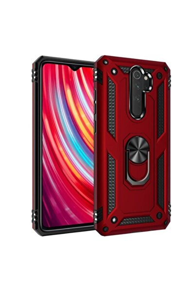 zore Xiaomi Redmi Not 8 Pro Kamera Koruyucu Kılıf Yüzüklü Standlı Zırh Tank d...