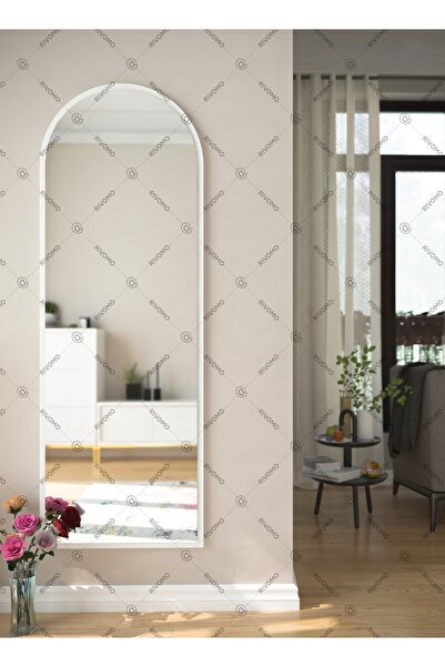 rivomo Beyaz Dekoratif Boy Aynası 120x40