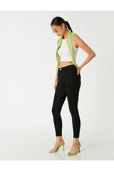 Koton Blugi Slim Fit Talie Inalta Picior Skinny - Carmen Jean