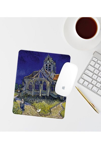 Özer Store Famous Paintings Series Van Gogh and Distinguished Works Rectangular Mouse Pad with Wrist Support Mouse Pad