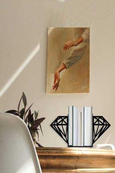 Hobi Demir Sanat Metal Book Diamond Diamond Figured Book Support, Decorative ...