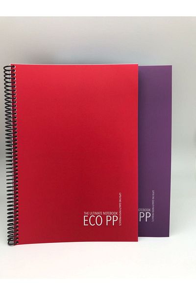 Gıpta Eco Pp Spiral Pp Cover Notebook A4 80 ورقة مربعة 2 قطعة