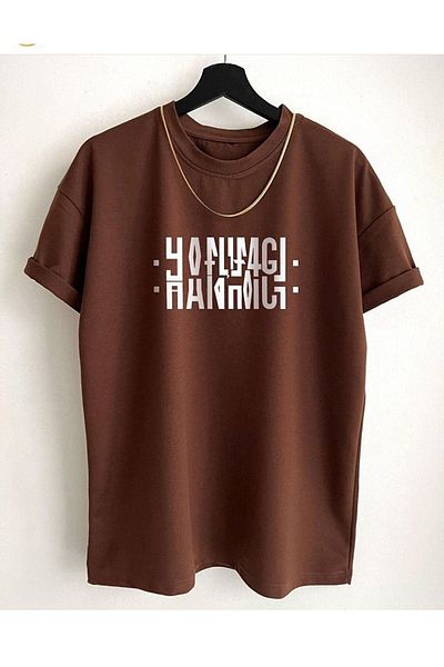 Machetta Тениска с надпис Lady Written Folded Oversize