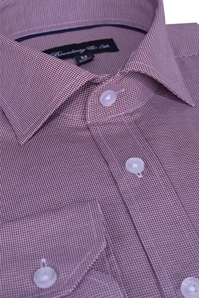 Ottomoda Erkek Ekose Desenli Uzun Kol Regular Italyan Yaka Gömlek,b5-013