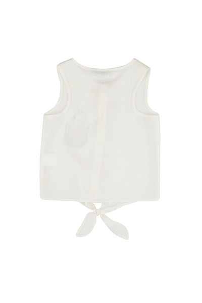 best kids Girl's Ecru Tie-Up Shirt