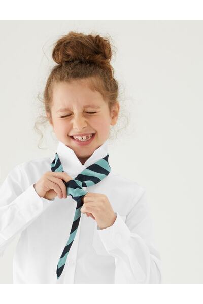 Marks & Spencer 2'li Slim Fit Uzun Kollu Okul Gömleği (2-18 Yaş)