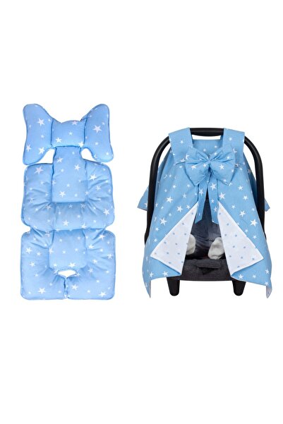 Sevi Bebe Puset Ve Oto Koltuğu Minderi + Fiyonklu Anakucağı Örtüsü Set