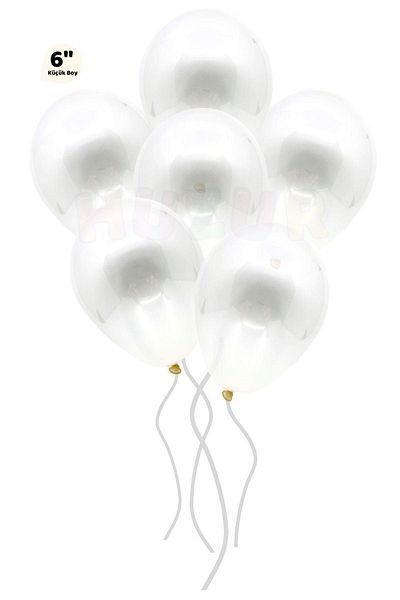 Huzur Party Store Small Mini Size Transparent Balloon 50 Pieces 6 Inch 15 Cm Balloon with Balloon Sequin Confetti Put Inside