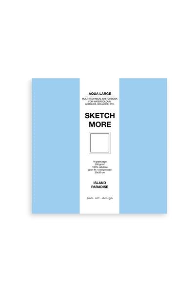 Poli Art Design Kare 20x20 Cm Eskiz Defteri (suluboya Ve Grafik Için) Waterco...