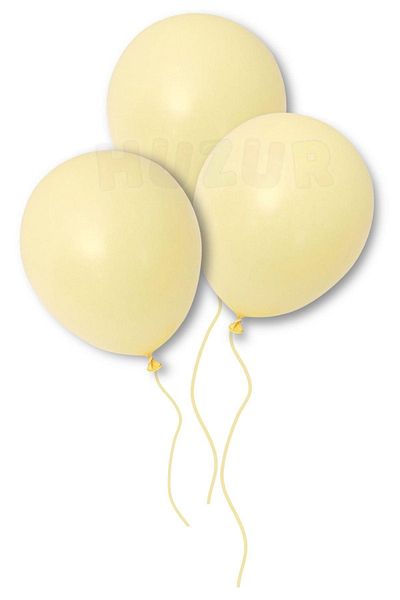 Huzur Party Store Yellow Macaron Balloon 10 Pieces 30 Cm Pastel Color Party Balloon Soft Color Birthday Party Concept Ornament
