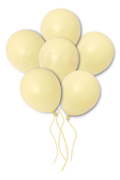 Huzur Party Store Yellow Macaron Balloon 10 Pieces 30 Cm Pastel Color Party Balloon Soft Color Birthday Party Concept Ornament