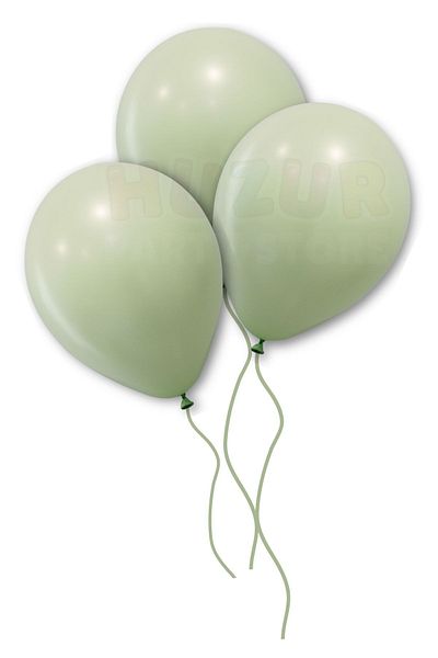 Huzur Party Store Mold Green Balloon 50 Pieces 30 Cm Pastel Dark Green Party Balloon Birthday Party Concept Themed Ornament