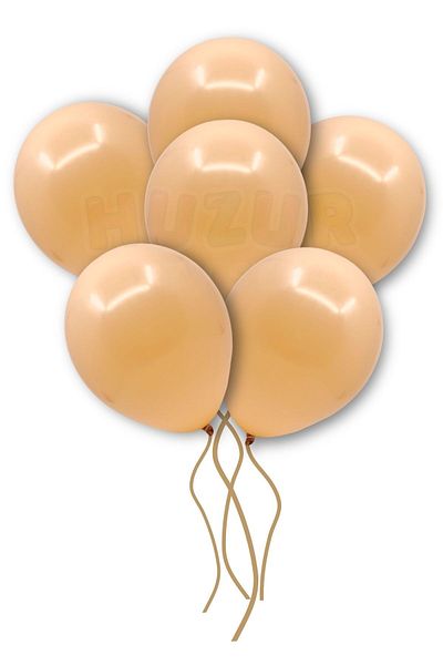 Huzur Party Store Skin Color Balloon 10 Pieces 30 Cm Pastel Colored Party Balloon Birthday Party Concept Themed Balloon