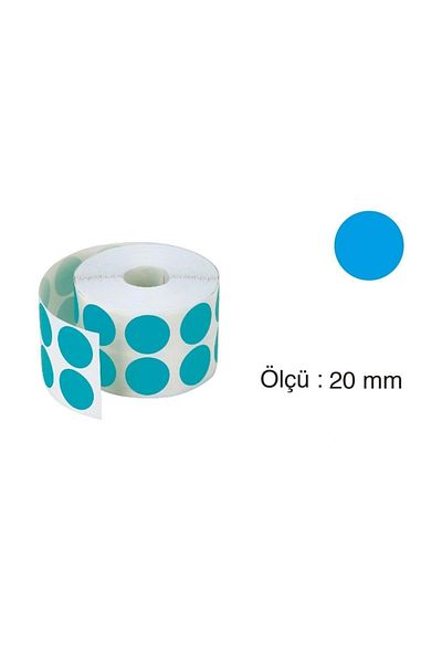 Tanex Αυτοκόλλητο Blue Dot - 20 mm, 2500 τεμάχια