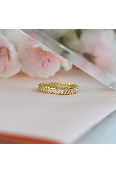 LOTUS JW Baget Taşlı Tam Tur Yüzük - 925 Ayar Gümüş Yüzük