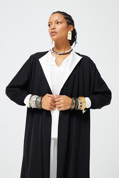 Nuum Design Cuff Sleeve Detailed Abaya