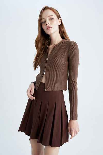 DeFacto Cool Slim Fit Hooded Cardigan