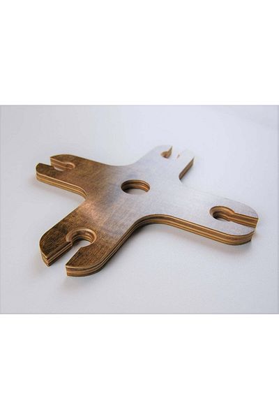 Shopkutuk Wooden 4-Glass Wine Serving Holder
