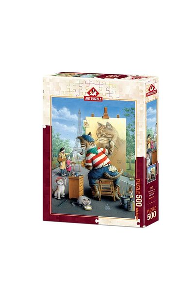 Art Puzzle Painter Cat 500 Piece Puzzle