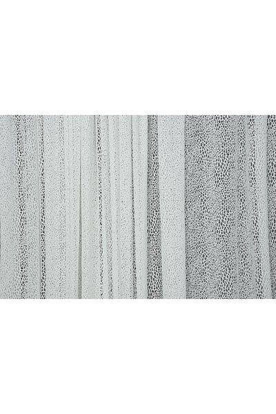 AKÇA TEKSTİL Micro Model Off White Color Single Wing Ready Planted Pleated Background Curtain 300*260 Cm