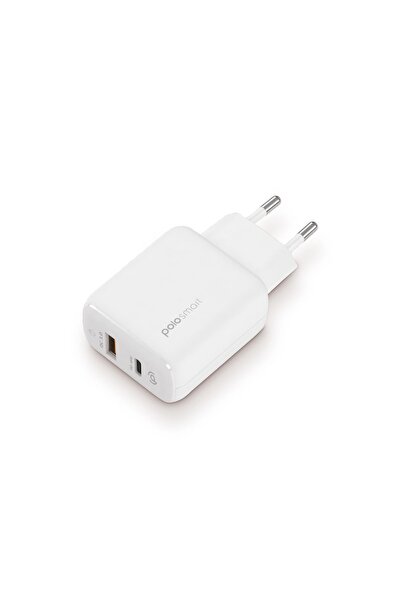 Polosmart Psm75 Pd+usb 3.0 Quick Charge Type-c Ve Usb Çift Çıkışlı Beyaz Smar...