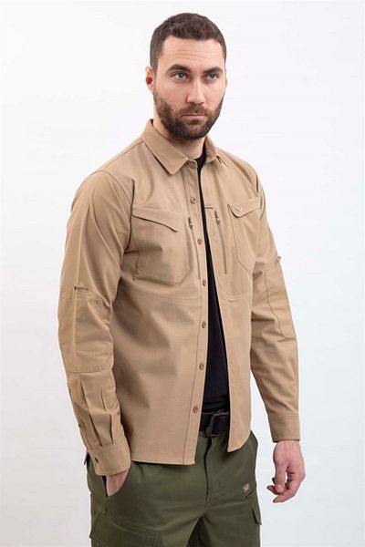 VAV WEAR Ανδρικό πουκάμισο Trekking - Βαμβακερό, Tactical, Πουκάμισο για Κάμπινγκ εξωτερικού χώρου Tactec03