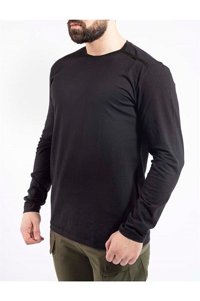 VAV WEAR Men's Long Sleeve Outdoor T-shirt - Anti-Sweat, Crew Neck, Cotton Basetı04