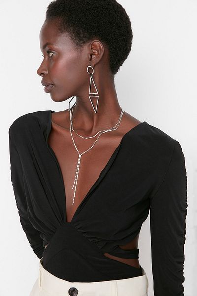 Trendyol Collection Caroseria detaliată spate negru TPRAW22BD0109