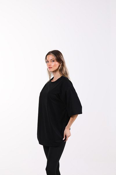 MAXI DRY Anti-Excessive Sweating Oversize Black Women's T-shirt