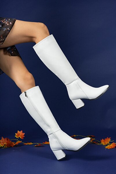 Riccon Extra matné bílé dámské boty0012816s