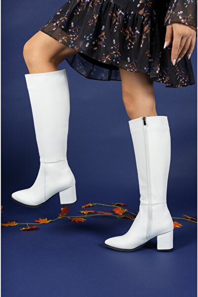 Riccon Extra matné bílé dámské boty0012816s