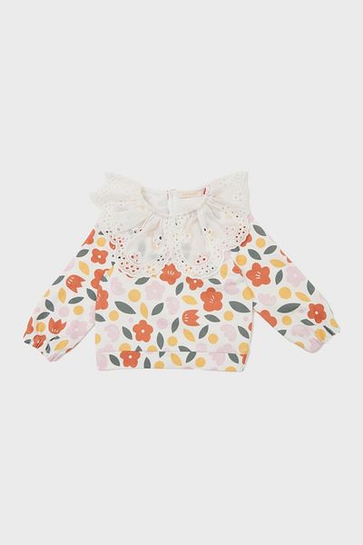 GB Baby Baby Girl Patterned Sweatshirt 22pfwbg2410