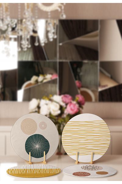 Realhomes 4-Piece Pastel Colored Striped Placemat & Supla