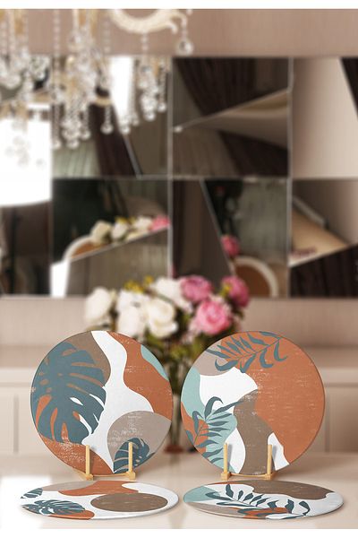 Realhomes 4-Piece Tropical Leaf Special Designed Placemat & Supla