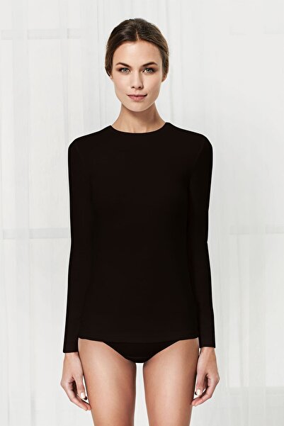 SEASOUL Антибактеріальна бамбукова жіноча футболка з круглим вирізом і довгим...