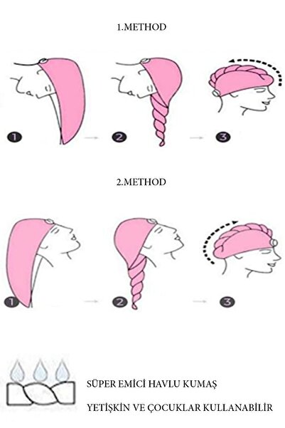 Baveno Мікрофібровий рушник для волосся з кнопками