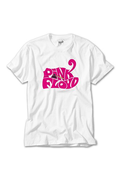 Z zepplin Tricou Pink Floyd cu text negru alb