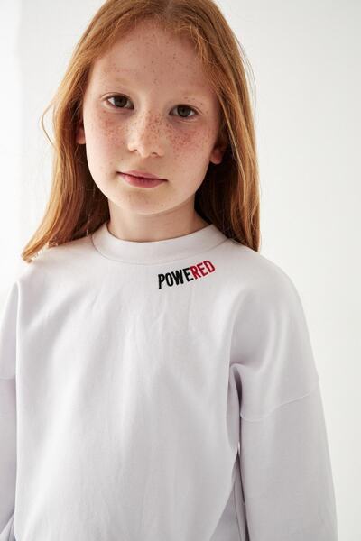 Tyess Girl's White Sweatshirt