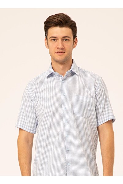 SÜVARİ Kısa Kollu Gömlek, L, Mavi