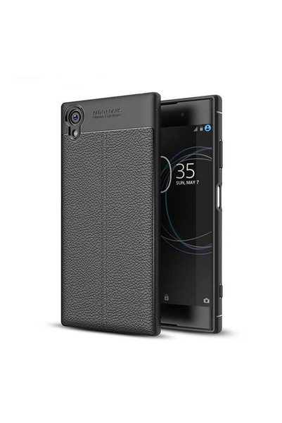 kılıffuarı حافظة متوافقة مع هاتف Sony Xperia Xa1 Plus مصنوعة من جلد السيليكون...