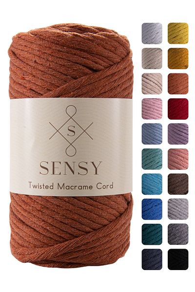 SENSY Placi de macrame din bumbac, care pot fi pieptănate, din macrame