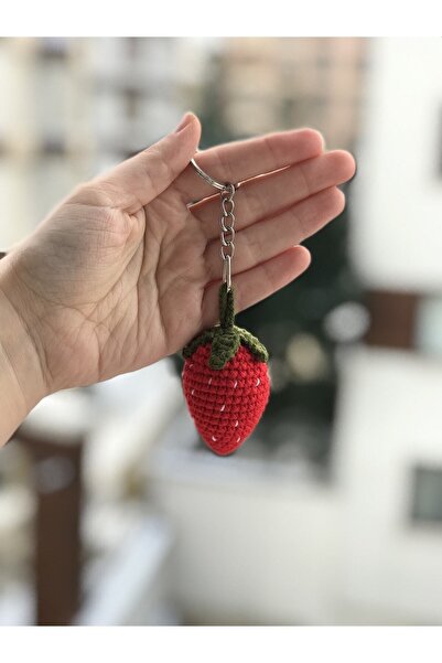 Zey's Amigurumi Amigurumi Çilek Anahtarlık