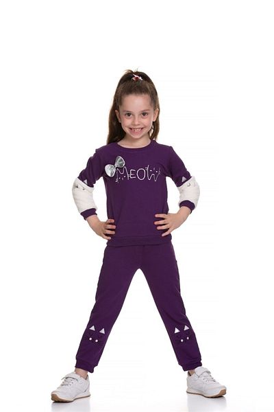 Cicitime Meow Embroidered Girl's Set