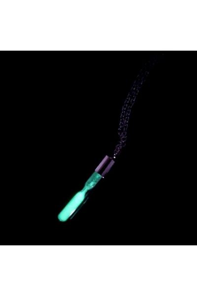 AlpCollection Glow in the Dark Phosphorescent Hourglass Glass Necklace with Metal Chain