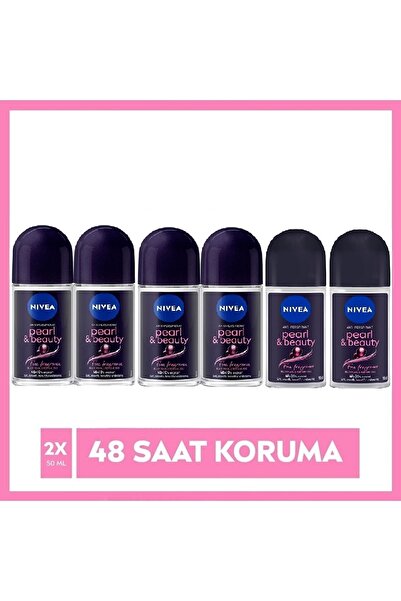NIVEA Kadın Deodorant Pearl & Beauty Roll On 50 Ml X 6 Adet