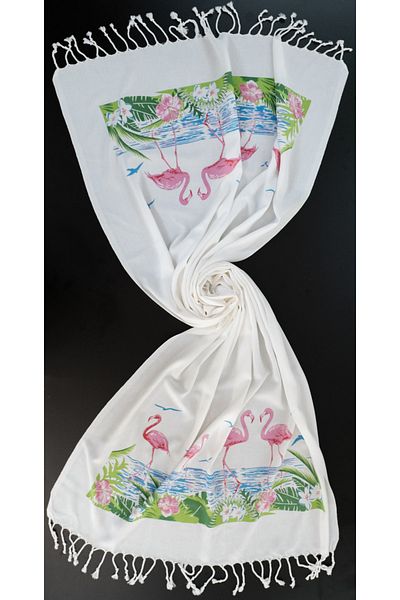 bejamonti Flamingo Patterned Pareo